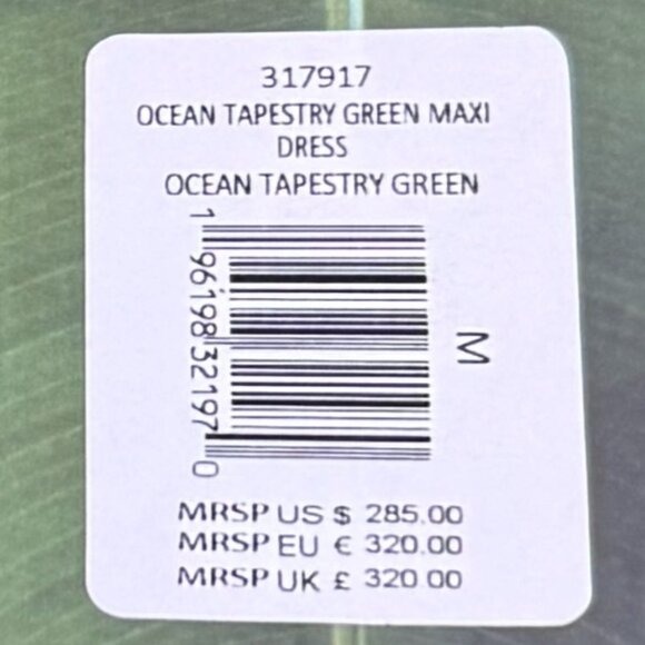 Farm Rio Ocean Tapestry Green Maxi Dress - New with Tags - Picture 5 of 5